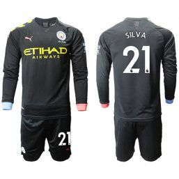 Manchester City Manga larga Camiseta de la 2ª equipación 2019/20 #21 SILVA