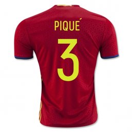 Spain 2016 PIQUE Camiseta de la 1ª equipación