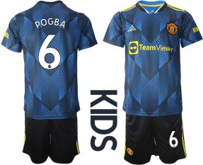 Niños Camiseta Manchester United 2021/2022 de 3ª EQUIPACIÓN #6 POGBA