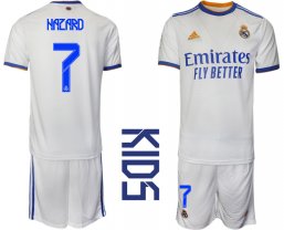 Niños Camiseta Real Madrid 2021/2022 de 1ª EQUIPACIÓN #7 HAZARD