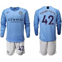 Manchester City Manga larga Camiseta de la 1ª equipación 18/19 #42 TOURE YAYA