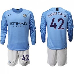 Manchester City Manga larga Camiseta de la 1ª equipación 18/19 #42 TOURE YAYA