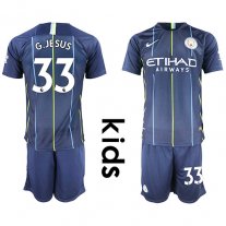 Camiseta Manchester City 18/19 2ª EQUIPACIÓN Niños #33 G.JESUS