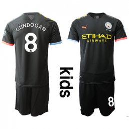 Camiseta Manchester City 2019/20 2ª EQUIPACIÓN Niños #8 GUNDOGAN