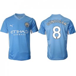 Camiseta Manchester City 2021/2022 de 1ª EQUIPACIÓN #8 GUNDOGAN