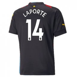 Niños Camiseta Manchester City 2022/2023 de 2ª EQUIPACIÓN #14 LAPORTE