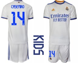 Niños Camiseta Real Madrid 2021/2022 de 1ª EQUIPACIÓN #14 CASEMIRO