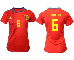 Camiseta España Andrés Iniesta 1ª Equipacion 2019/20 Mujer