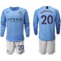 Manchester City Manga larga Camiseta de la 1ª equipación 18/19 #20 BERNARDO