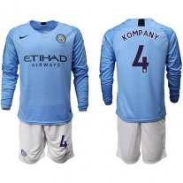 Manchester City Manga larga Camiseta de la 1ª equipación 18/19 #4 KOMPANY