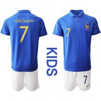 Camiseta de fútbol de Francia 2019/20 Niños #7 GRIEZMANN