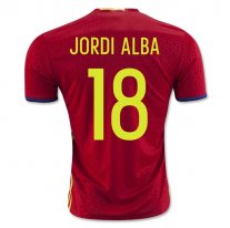 Spain 2016 JORDI ALBA Camiseta de la 1ª equipación