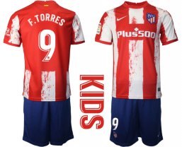 Niños Camiseta Atletico Madrid 2021/2022 de 1ª EQUIPACIÓN #9 F.TORRES