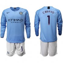 Manchester City Manga larga Camiseta de la 1ª equipación 18/19 #1 C.BRAVO