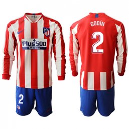 Camiseta Atletico Madrid 1ª Manga larga Equipación 19/20 #2 GODIN