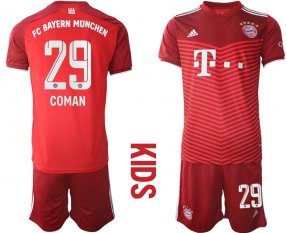 Niños Camiseta Bayern Munich 2021/2022 de 1ª EQUIPACIÓN #29 COMAN