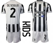 Niños Camiseta Juventus 2021/2022 de 1ª EQUIPACIÓN #2 DE SCIGLIO