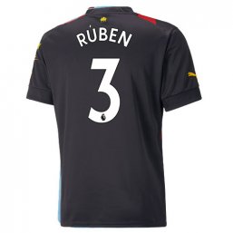 Niños Camiseta Manchester City 2022/2023 de 2ª EQUIPACIÓN #3 RUBEN