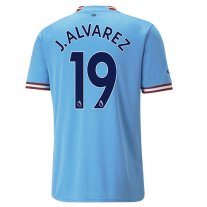 Niños Camiseta Manchester City 2022/2023 de 1ª EQUIPACIÓN #19 J.ALVAREZ