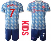 Niños Camiseta Manchester United 2021/2022 de 2ª EQUIPACIÓN #7 RONALDO