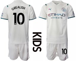 Niños Camiseta Manchester City 2021/2022 de 2ª EQUIPACIÓN #10 GREALISH