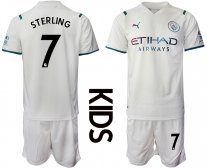 Niños Camiseta Manchester City 2021/2022 de 2ª EQUIPACIÓN #7 STERLING