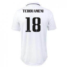 Niños Camiseta Real Madrid 2022/2023 de 1ª EQUIPACIÓN #18 Tchouameni