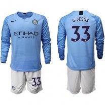 Manchester City Manga larga Camiseta de la 1ª equipación 18/19 #33 G.JESUS