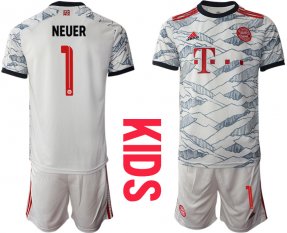 Niños Camiseta Bayern Munich 2021/2022 de 2ª EQUIPACIÓN #1 NEUER