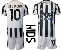 Niños Camiseta Juventus 2021/2022 de 1ª EQUIPACIÓN #10 DEL PIERO