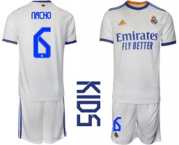 Niños Camiseta Real Madrid 2021/2022 de 1ª EQUIPACIÓN #6 NACHO