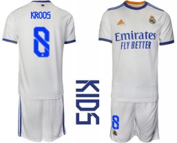 Niños Camiseta Real Madrid 2021/2022 de 1ª EQUIPACIÓN #8 KROOS