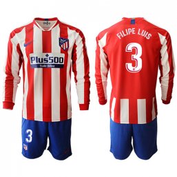 Camiseta Atletico Madrid 1ª Manga larga Equipación 19/20 #3 FILIPE LUIS