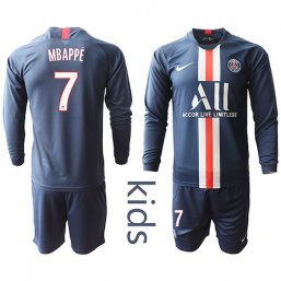 Paris St. Germain Manga larga Camiseta de la 1ª equipación 2019/20 Niños #7 MBAPPE