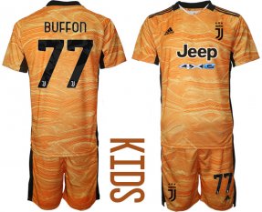 Niños Camiseta Juventus 2021/2022 de Portero EQUIPACIÓN #77 BUFFON