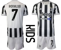 Niños Camiseta Juventus 2021/2022 de 1ª EQUIPACIÓN #7 RONALDO