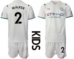 Niños Camiseta Manchester City 2021/2022 de 2ª EQUIPACIÓN #2 WALKER