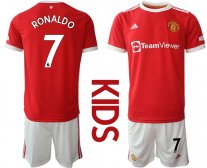 Niños Manchester United 2021/2022 Camiseta de la 1ª equipación #7 RONALDO