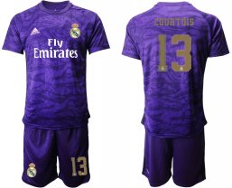 Camiseta Real Madrid Portero Morado Primera Equipacion 19/20 #13 COURTOIS