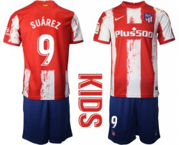 Niños Camiseta Atletico Madrid 2021/2022 de 1ª EQUIPACIÓN #9 SUAREZ