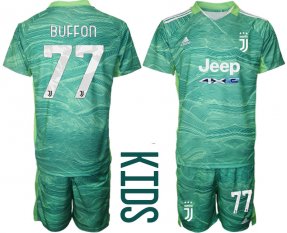 Niños Camiseta Juventus 2021/2022 de Portero EQUIPACIÓN #77 BUFFON