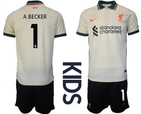 Niños Camiseta Liverpool 2021/2022 de 2ª EQUIPACIÓN #1 A.BECKER