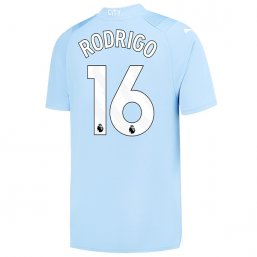 Niños Camiseta Manchester City 2023/2024 de 1ª EQUIPACIÓN #16 RODRIGO