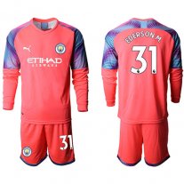 Manchester City Manga larga Camiseta de la Portero equipación Rosa 19/20 #31 EDERSON M.