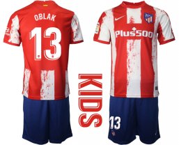 Niños Camiseta Atletico Madrid 2021/2022 de 1ª EQUIPACIÓN #13 OBLAK