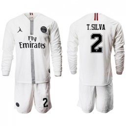 Nuevo Paris St. Germain Manga larga Camiseta de la 2ª equipación 18/19 #2 T.SILVA