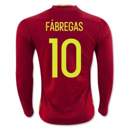 Spain 2016 FABREGAS LS Camiseta de la 1ª equipación