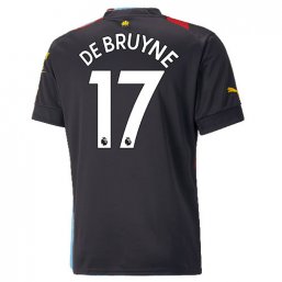 Niños Camiseta Manchester City 2022/2023 de 2ª EQUIPACIÓN #17 DE BRUYNE