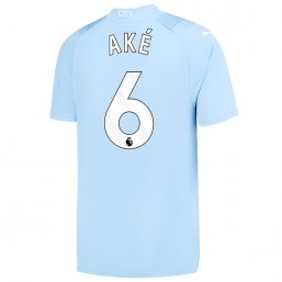 Niños Camiseta Manchester City 2023/2024 de 1ª EQUIPACIÓN #6 AKE