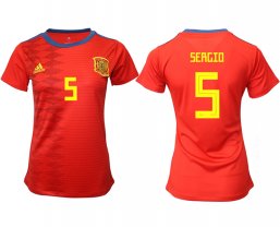 Camiseta España Sergio Ramos 1ª Equipacion 2019/20 Mujer